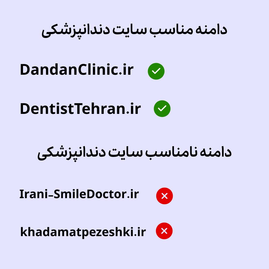 دامنه مناسب سایت دندانپزشکی