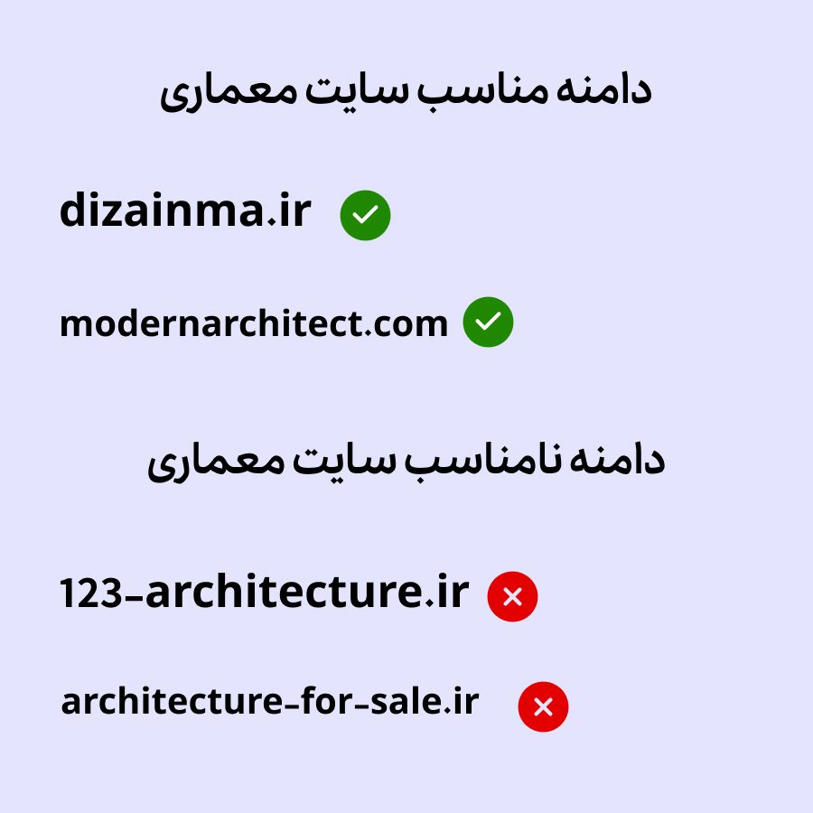 دامنه مناسب سایت معاری